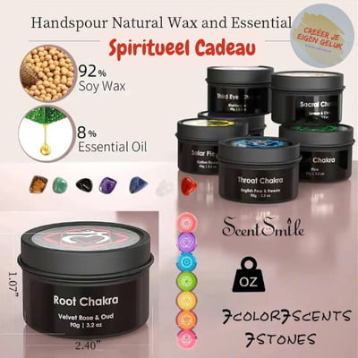 Spiritueel cadeau chakra kaarsen