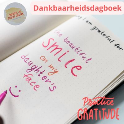 Dankbaarheidsdagboek notitie