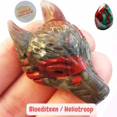 Bloedsteen Heliotroop hanger