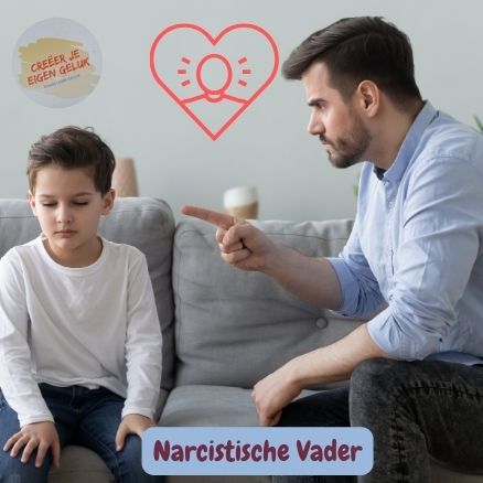Narcistische Vader wijst